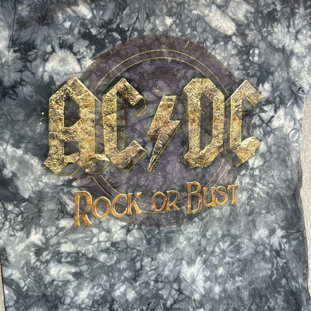 Ac/Dc.”Rock Or Bust” World Tour 2015 Shirt. Blue Sz. M Gray - Picture 5 of 8